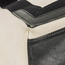 Balenciaga Navy Cabas Small Natural Black Calfskin Cotton Canvas Bag