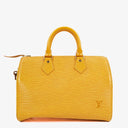 Louis Vuitton Speedy 25 Yellow EPI Leather Handbag