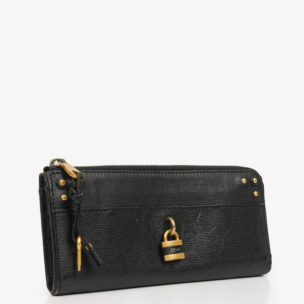 Chloe Black Paddington L Zip Wallet