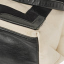 Balenciaga Navy Cabas Small Natural Black Calfskin Cotton Canvas Bag