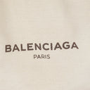 Balenciaga Navy Cabas Small Natural Black Calfskin Cotton Canvas Bag