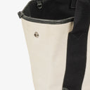 Balenciaga Navy Cabas Small Natural Black Calfskin Cotton Canvas Bag