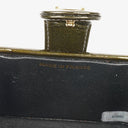 Chanel CC Vanity Case Olive Green Iridescent Quilted Patent Leather