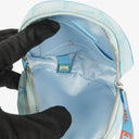 Chanel Nylon Travel Round Blue Pouch