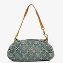 Louis Vuitton Blue Denim Mini Pleaty Monogram Bag