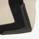 Balenciaga Navy Cabas Small Natural Black Calfskin Cotton Canvas Bag
