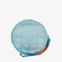 Chanel Nylon Travel Round Blue Pouch