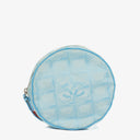 Chanel Nylon Travel Round Blue Pouch