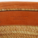 Balenciaga Neutral And Brown Straw Bistrot Panier Bag
