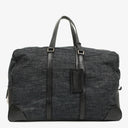 Prada Black Denim And Leather Duffle Travel Bag