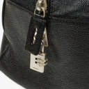 Prada Black Denim And Leather Duffle Travel Bag