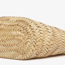Balenciaga Neutral And Brown Straw Bistrot Panier Bag