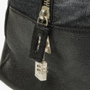 Prada Black Denim And Leather Duffle Travel Bag