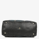 Prada Black Denim And Leather Duffle Travel Bag