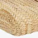 Balenciaga Neutral And Brown Straw Bistrot Panier Bag