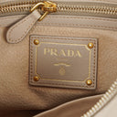 Prada Argilla Soft Calfskin Stitched Shoulder Bag