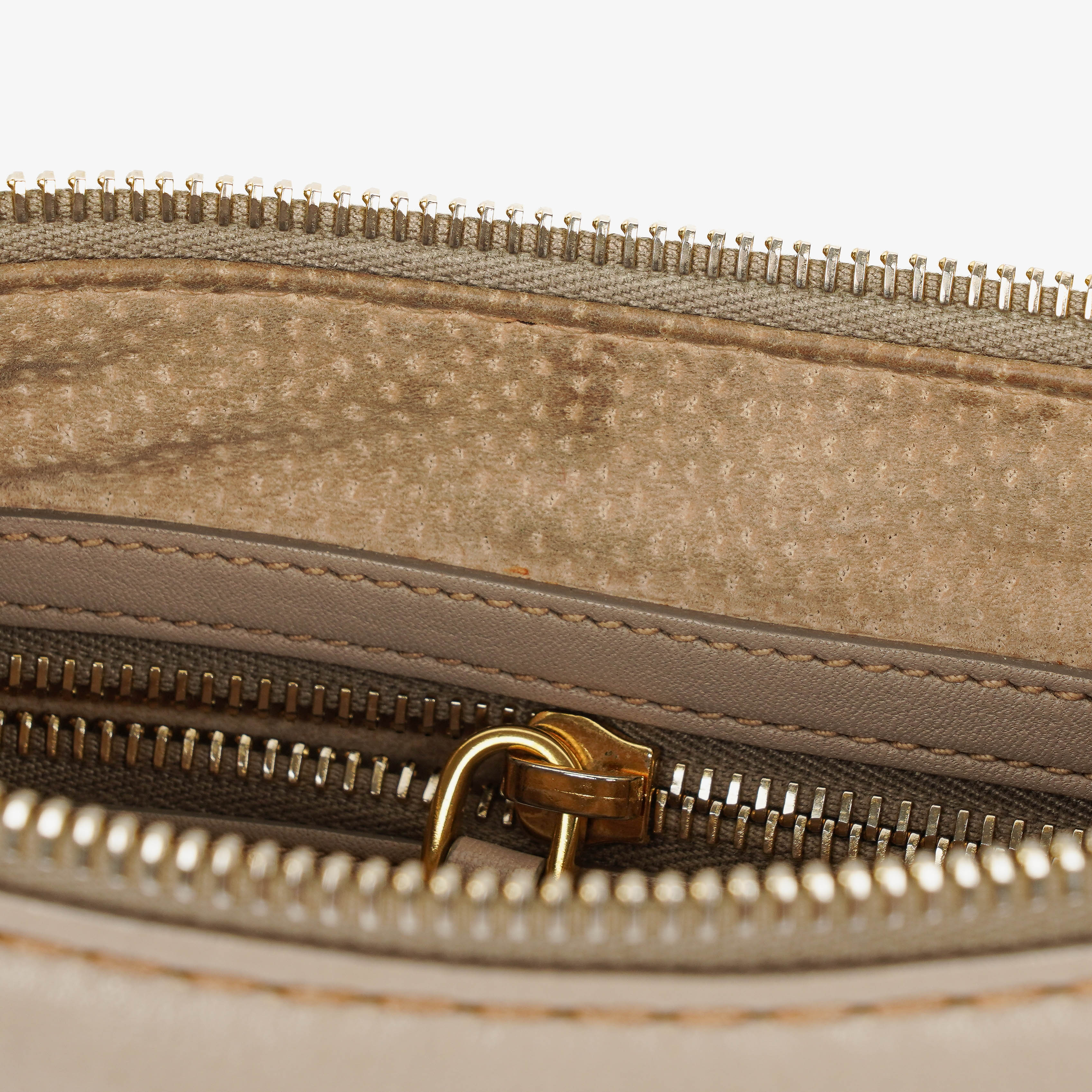 Prada Argilla Soft Calfskin Stitched Shoulder Bag