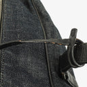Prada Black Denim And Leather Duffle Travel Bag