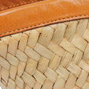 Balenciaga Neutral And Brown Straw Bistrot Panier Bag