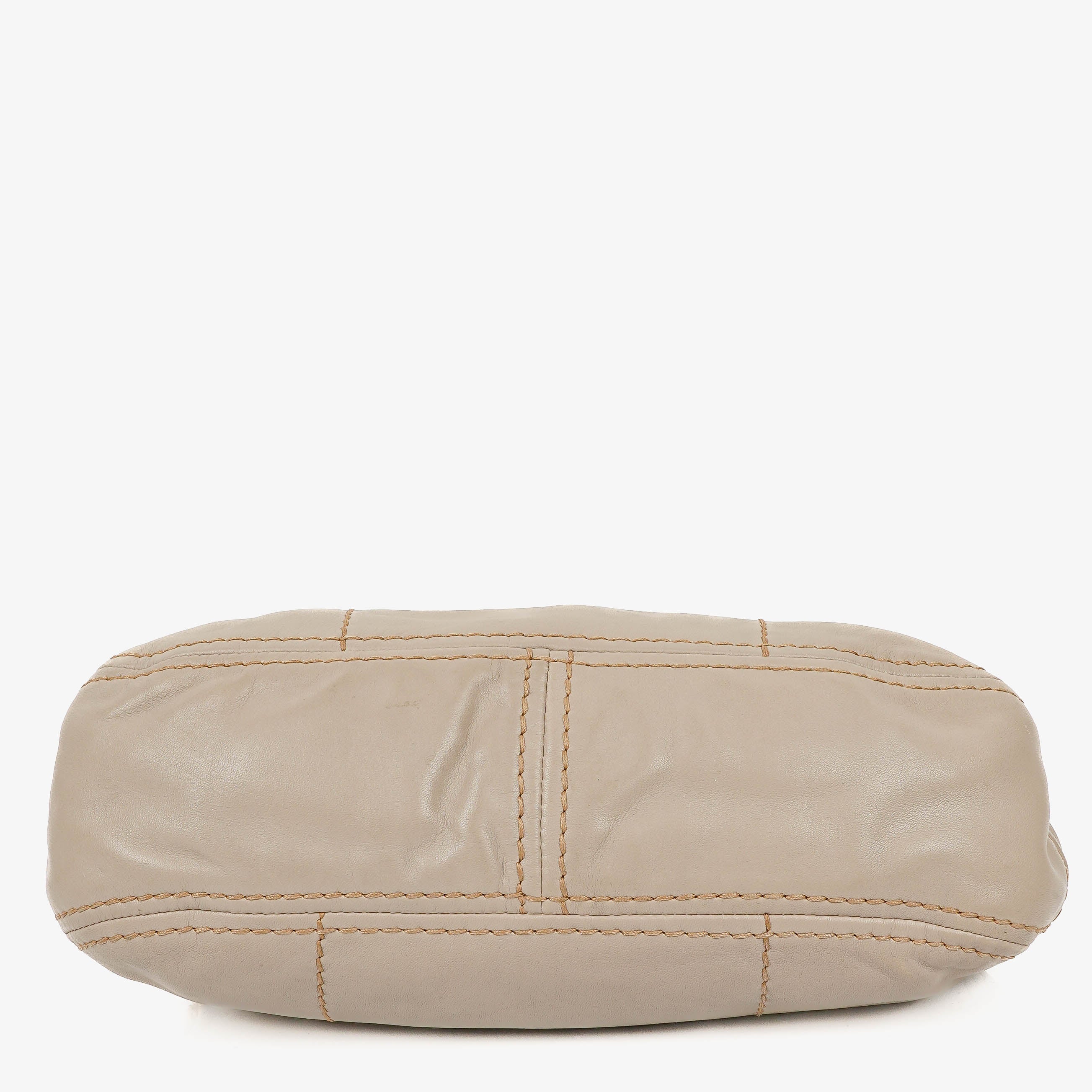 Prada Argilla Soft Calfskin Stitched Shoulder Bag