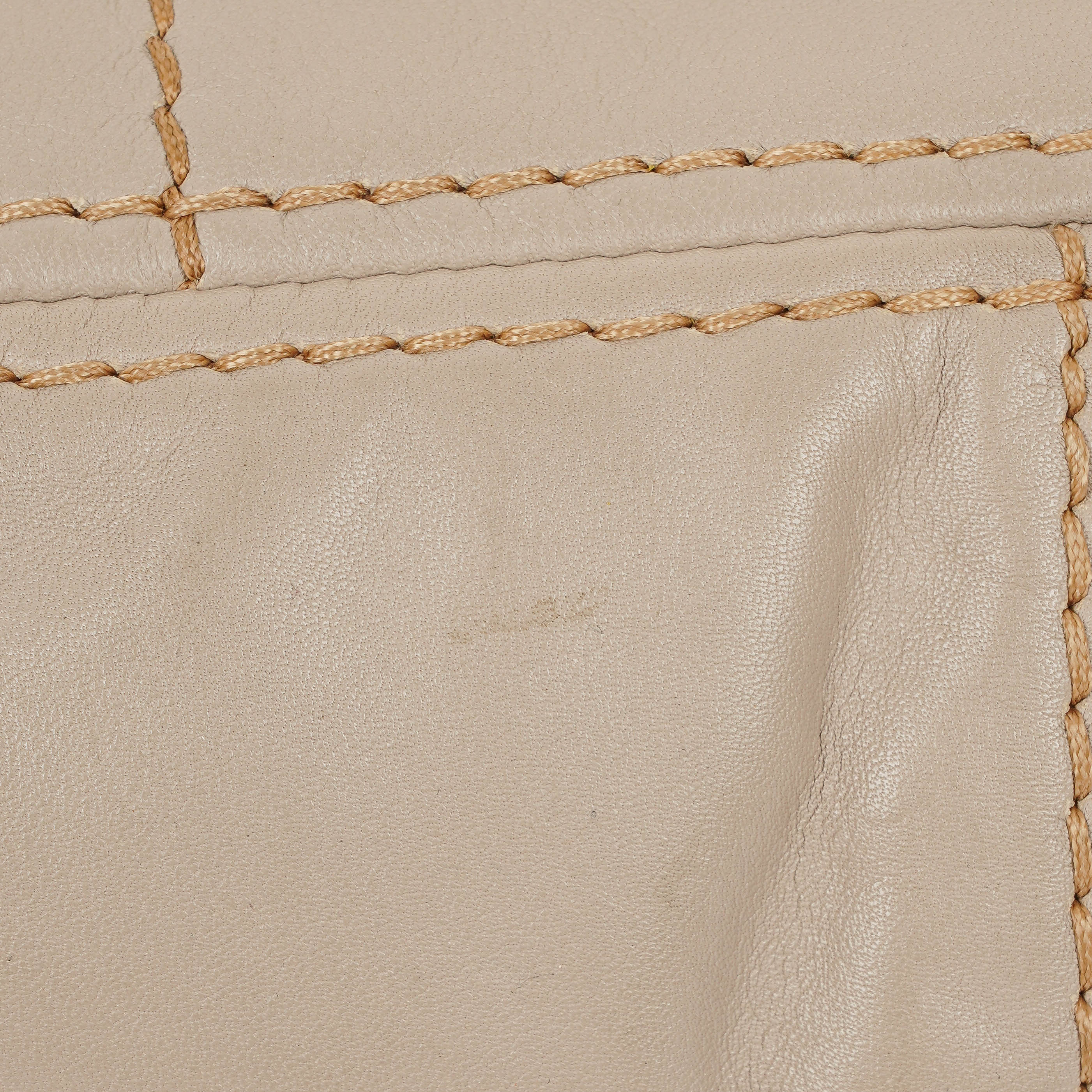 Prada Argilla Soft Calfskin Stitched Shoulder Bag