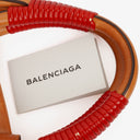 Balenciaga Neutral And Brown Straw Bistrot Panier Bag