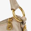 Prada Argilla Soft Calfskin Stitched Shoulder Bag