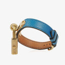 Hermes Kelly Blue Courchevel Leather Gold Plated Watch