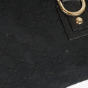 Gucci Black GG Canvas Abbey D-Ring Hobo Bag