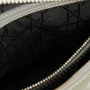 Christian Dior Medium Lady Dior Army Green Cannage Quilted Patent Leather Bag