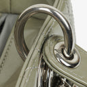 Christian Dior Medium Lady Dior Army Green Cannage Quilted Patent Leather Bag