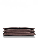 Portefeuille sur chaîne (WOC) 2.55 Reissue en cuir de veau métallisé vieilli matelassé violet Chanel
