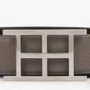 Hermès Grey/Black H au Carré Reversible Belt
