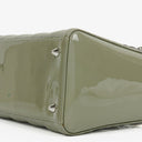 Christian Dior Medium Lady Dior Army Green Cannage Quilted Patent Leather Bag