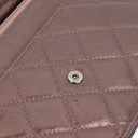 Portefeuille sur chaîne (WOC) 2.55 Reissue en cuir de veau métallisé vieilli matelassé violet Chanel