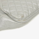Bolso de cintura Chanel Casual Rock en piel de becerro granulada metálica plateada