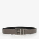 Hermès Grey/Black H au Carré Reversible Belt