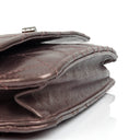 Portefeuille sur chaîne (WOC) 2.55 Reissue en cuir de veau métallisé vieilli matelassé violet Chanel