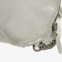 Bolso de cintura Chanel Casual Rock en piel de becerro granulada metálica plateada