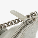 Bolso de cintura Chanel Casual Rock en piel de becerro granulada metálica plateada