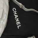 Bolso de cintura Chanel Casual Rock en piel de becerro granulada metálica plateada