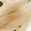 Chanel Classic Lambskin Half Moon Beige Flap Bag With 24K Gold-Plated Hardware