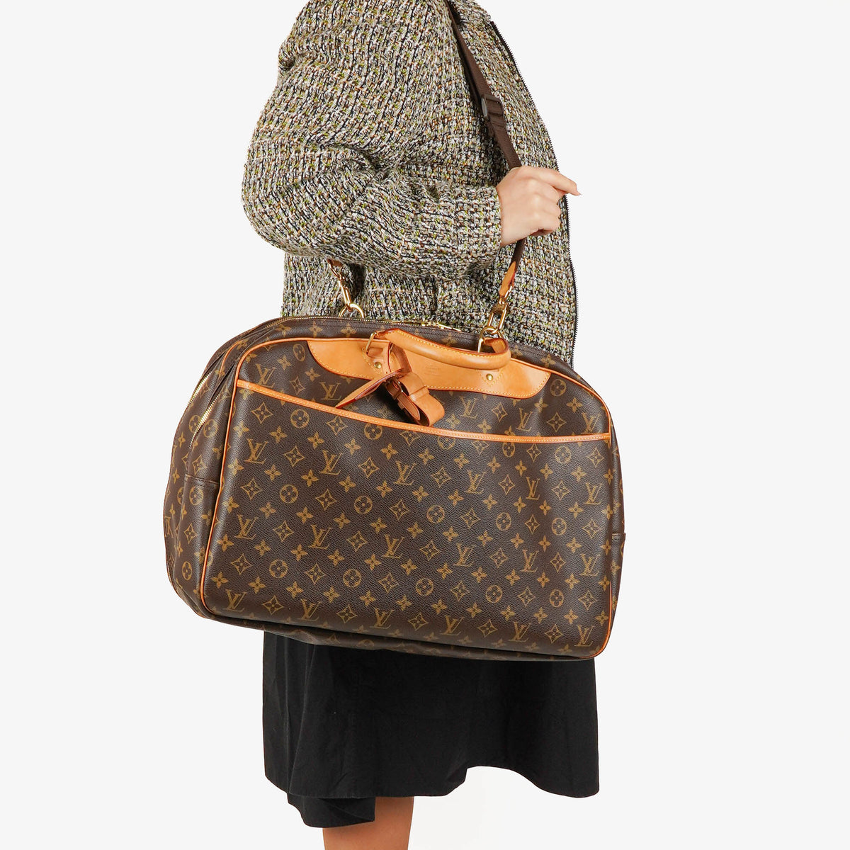 Louis Vuitton Alize 45 Monogram Coated Canvas Travel Bag