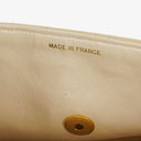 Chanel Classic Lambskin Half Moon Beige Flap Bag With 24K Gold-Plated Hardware
