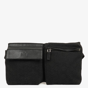 Gucci GG Black Monogram Canvas Belt Bag