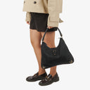 Gucci Black GG Canvas Abbey D-Ring Hobo Bag