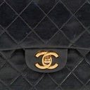 Chanel Classic Double Flap Bag Navy Quilted Lambskin With 24K Gold-Plated Hardware