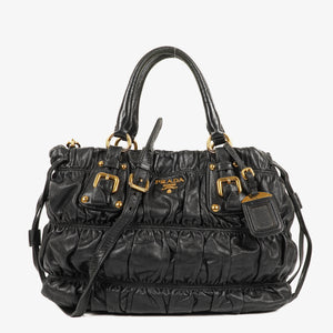 Prada Nappa Gaufre Nero Shoulder Bag