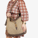 Gucci Brown GG Canvas New Jackie Hobo Bag