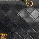 Chanel Classic Double Flap Bag Navy Quilted Lambskin With 24K Gold-Plated Hardware